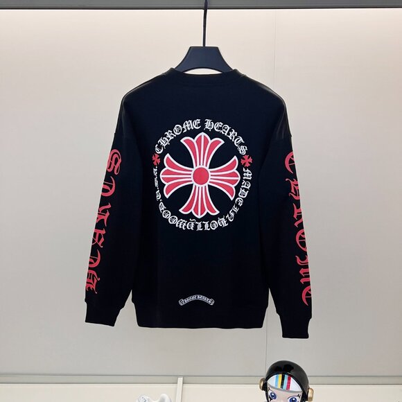 Chrome Hearts Black Long Sleeve Tee with Pink Graphics - Picture 2 of 10